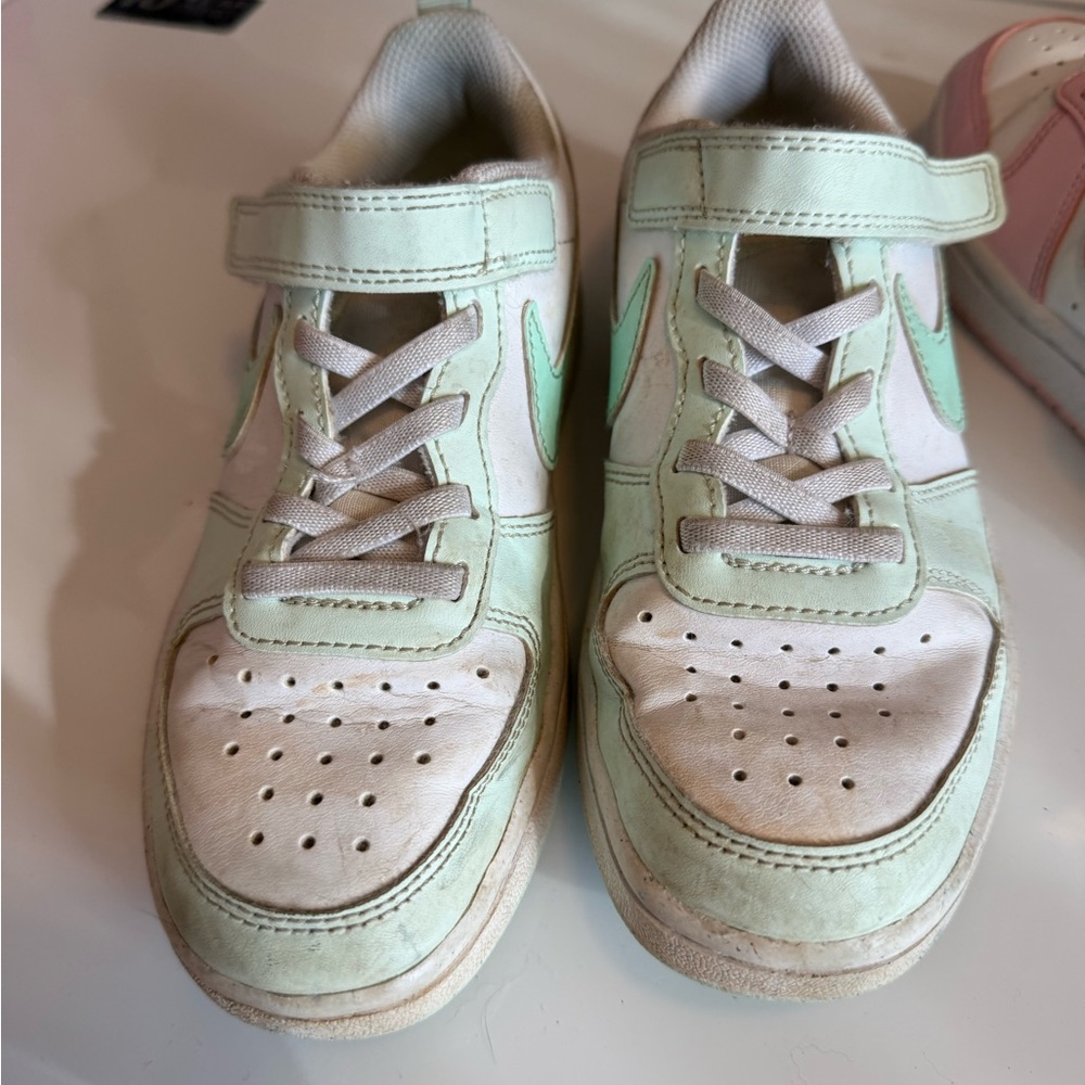 Nike Kids Mint and White Sneakers